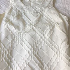 Evan picone white shift dress